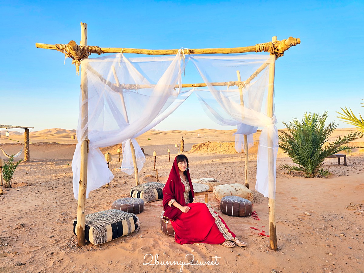 摩洛哥【撒哈拉魔力奢華沙漠營區 Sahara magic Luxury Tent】獨立衛浴、冷暖氣豪華沙漠帳篷開箱 @兔兒毛毛姊妹花