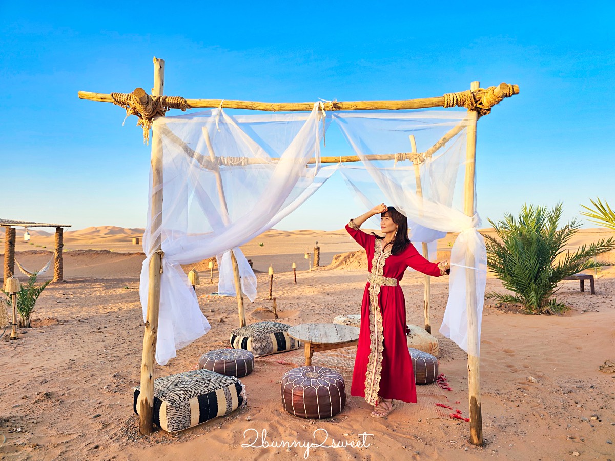 摩洛哥【撒哈拉魔力奢華沙漠營區 Sahara magic Luxury Tent】獨立衛浴、冷暖氣豪華沙漠帳篷開箱 @兔兒毛毛姊妹花