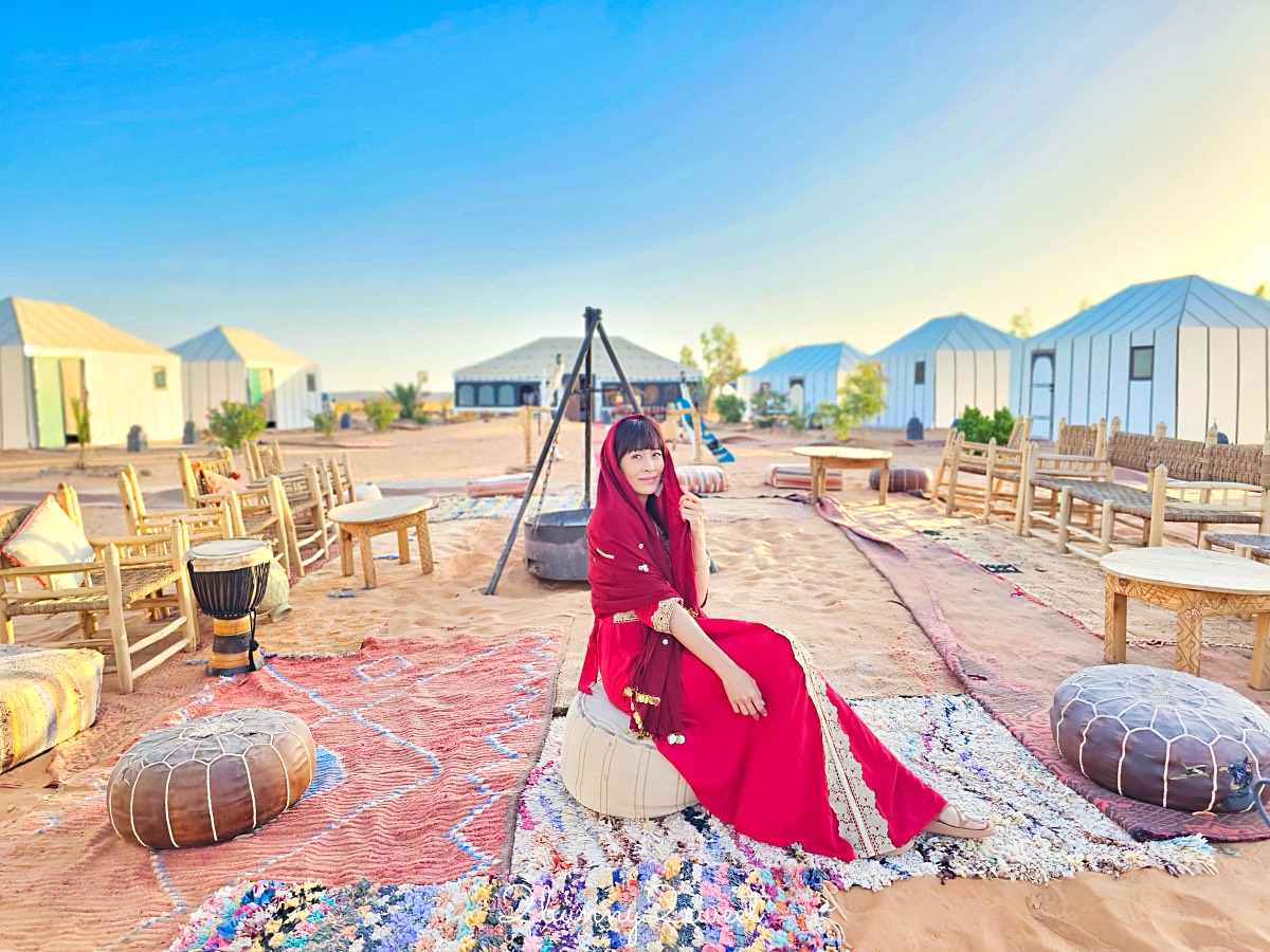 摩洛哥【撒哈拉魔力奢華沙漠營區 Sahara magic Luxury Tent】獨立衛浴、冷暖氣豪華沙漠帳篷開箱 @兔兒毛毛姊妹花