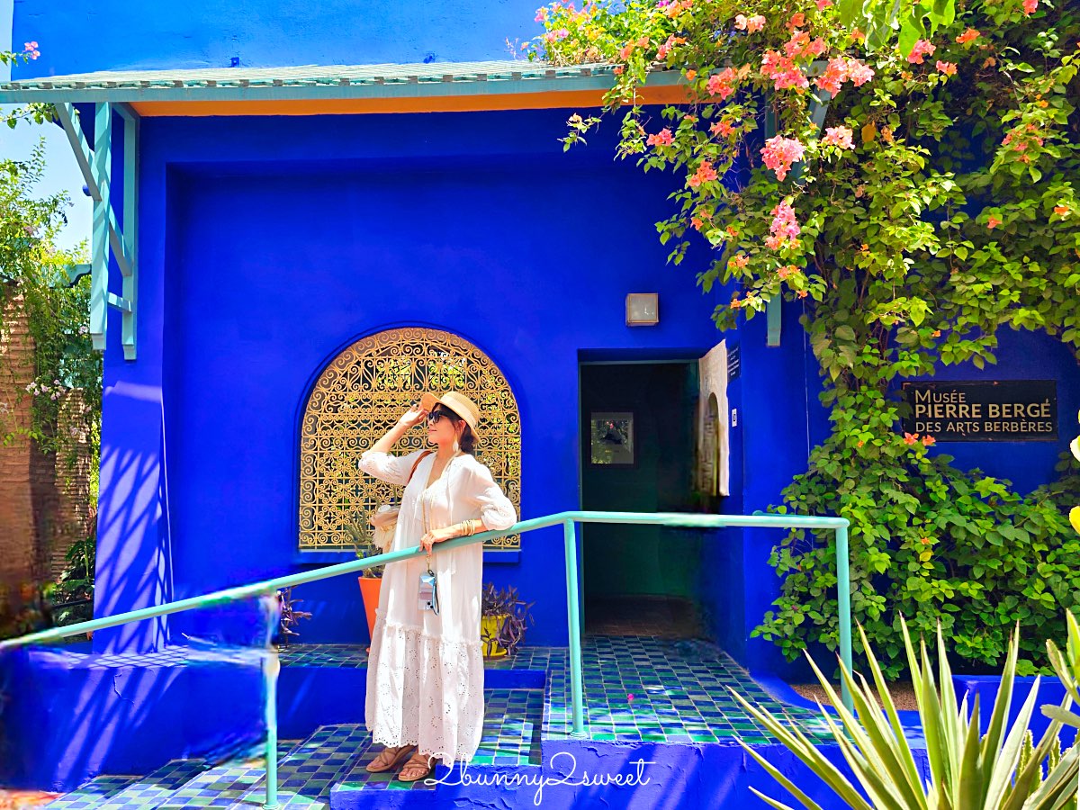 摩洛哥馬拉喀什必訪藍色花園【馬若雷勒花園 Jardin Majorelle】、時尚殿堂【YSL博物館】 @兔兒毛毛姊妹花