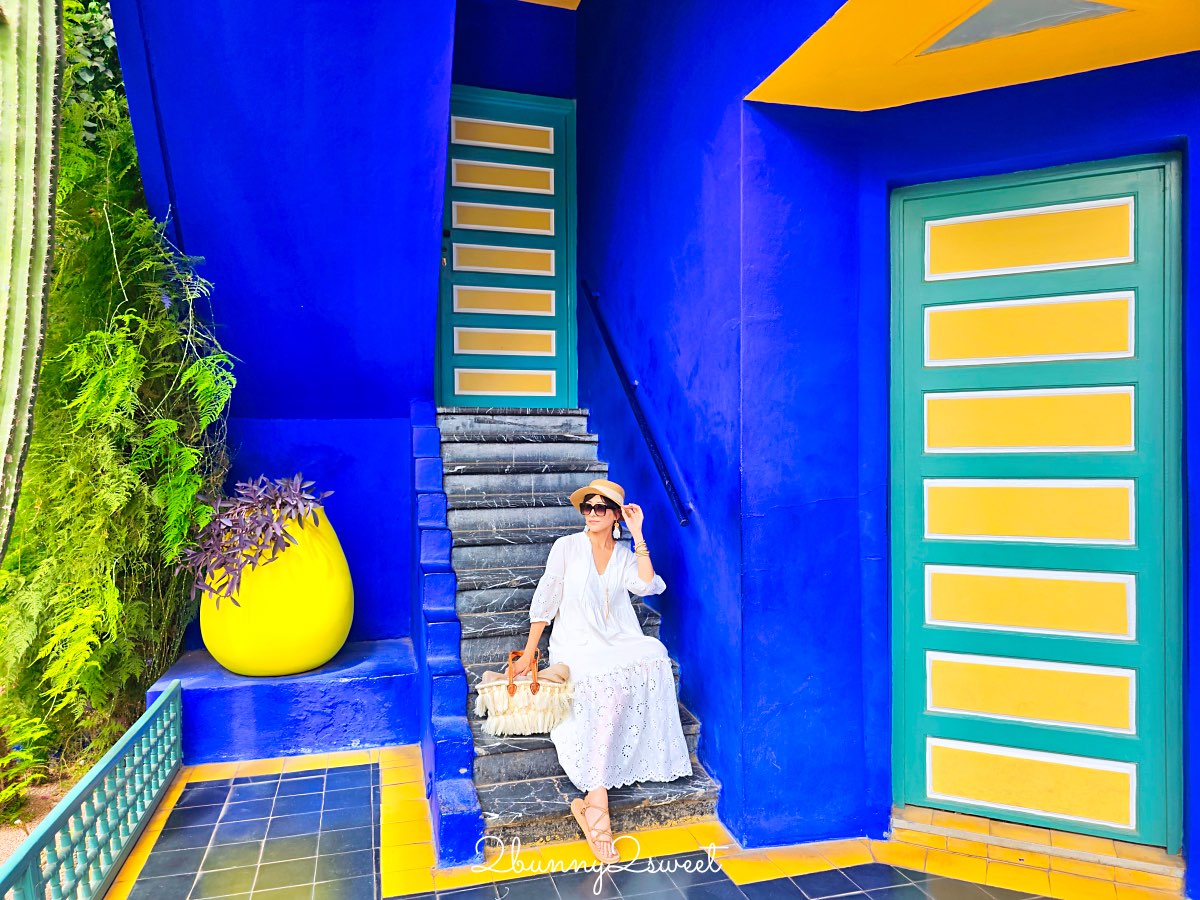 摩洛哥馬拉喀什必訪藍色花園【馬若雷勒花園 Jardin Majorelle】、時尚殿堂【YSL博物館】 @兔兒毛毛姊妹花