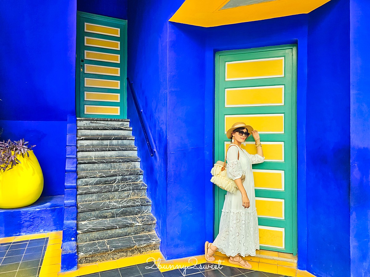 摩洛哥馬拉喀什必訪藍色花園【馬若雷勒花園 Jardin Majorelle】、時尚殿堂【YSL博物館】 @兔兒毛毛姊妹花