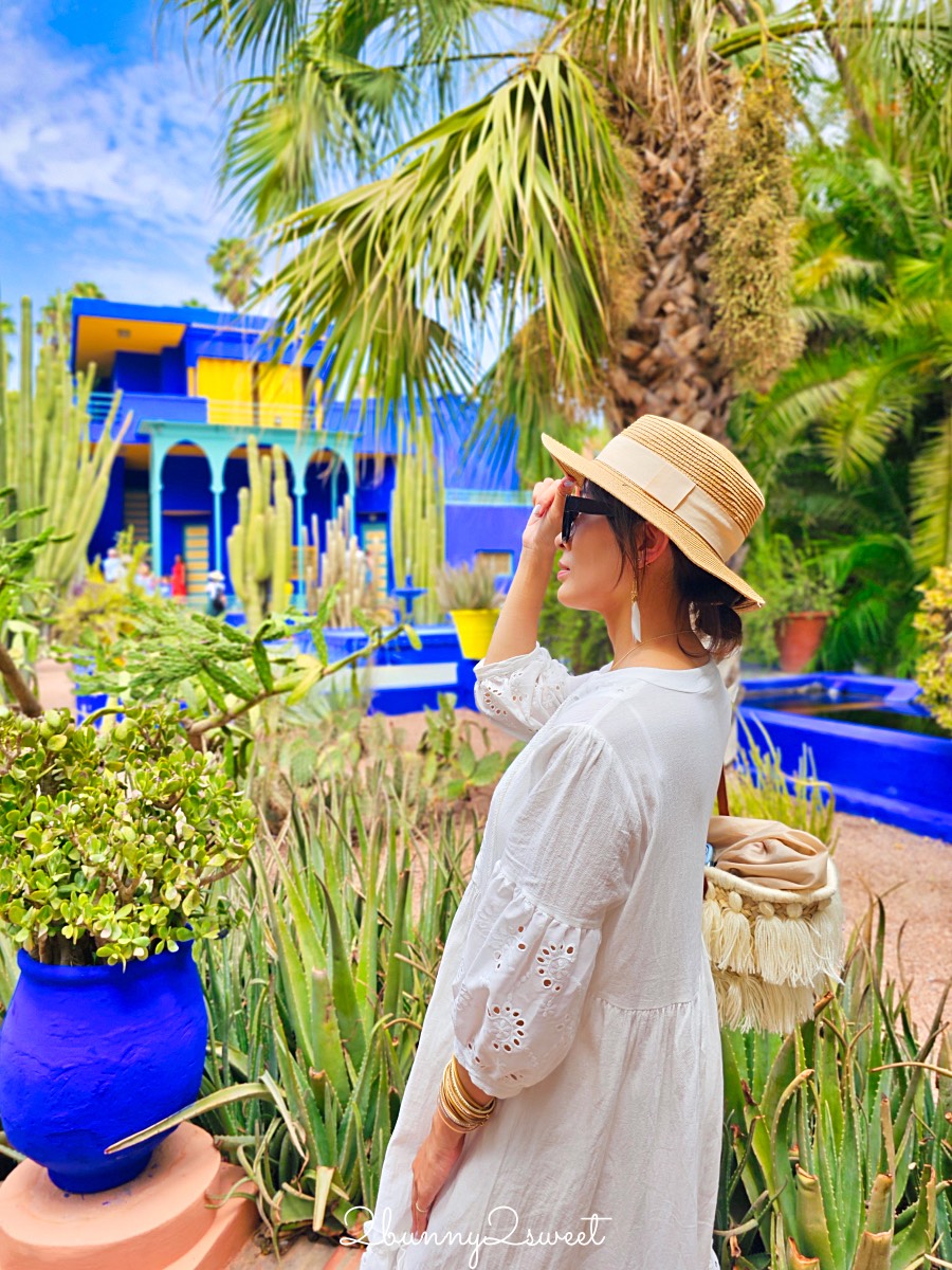 摩洛哥馬拉喀什必訪藍色花園【馬若雷勒花園 Jardin Majorelle】、時尚殿堂【YSL博物館】 @兔兒毛毛姊妹花