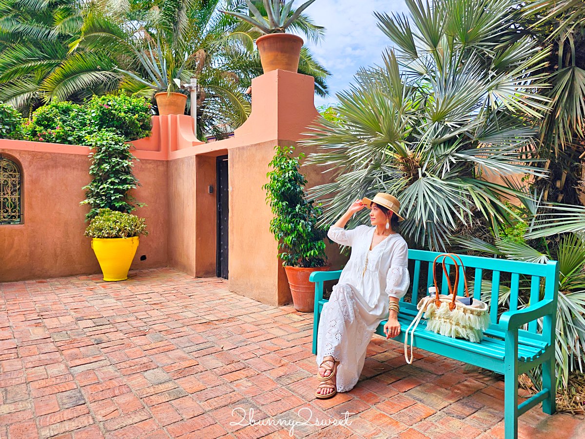 摩洛哥馬拉喀什必訪藍色花園【馬若雷勒花園 Jardin Majorelle】、時尚殿堂【YSL博物館】 @兔兒毛毛姊妹花