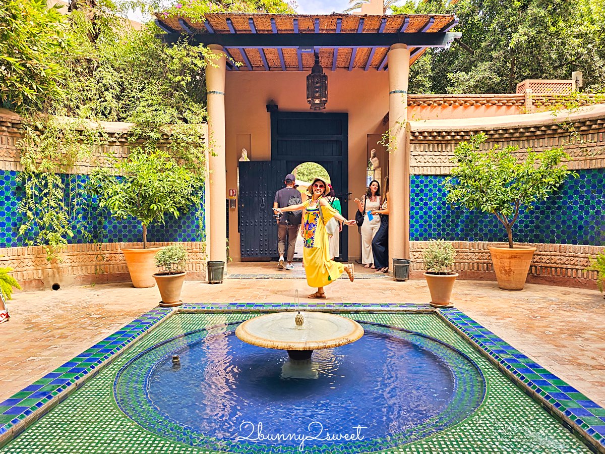 摩洛哥馬拉喀什必訪藍色花園【馬若雷勒花園 Jardin Majorelle】、時尚殿堂【YSL博物館】 @兔兒毛毛姊妹花