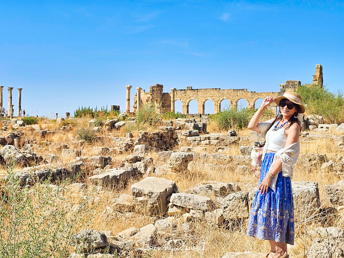 摩洛哥千年古城奇蹟！【瓦魯比利斯 Volubilis】世界遺產羅馬古城遺跡全攻略 @兔兒毛毛姊妹花
