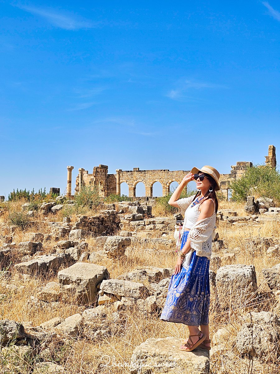 摩洛哥千年古城奇蹟！【瓦魯比利斯 Volubilis】世界遺產羅馬古城遺跡全攻略 @兔兒毛毛姊妹花