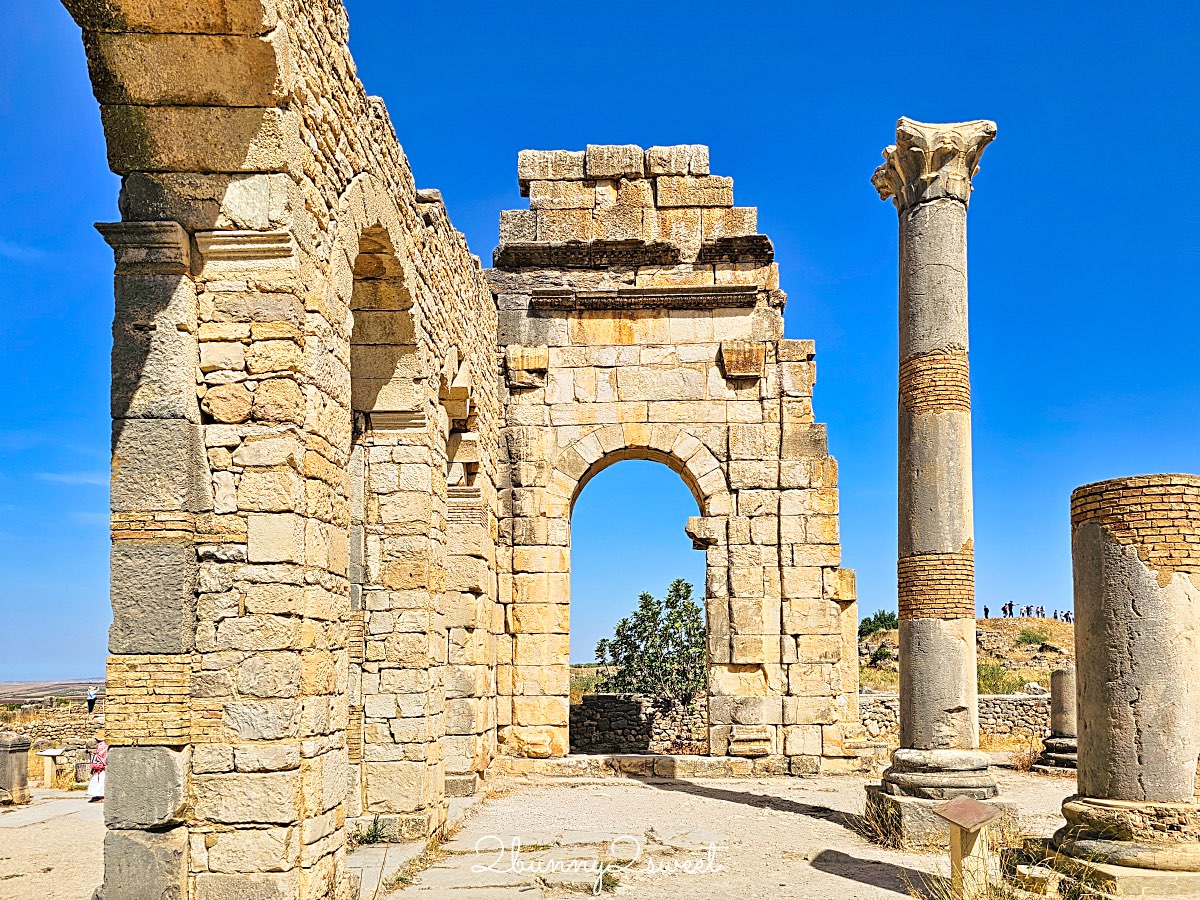 摩洛哥千年古城奇蹟！【瓦魯比利斯 Volubilis】世界遺產羅馬古城遺跡全攻略 @兔兒毛毛姊妹花