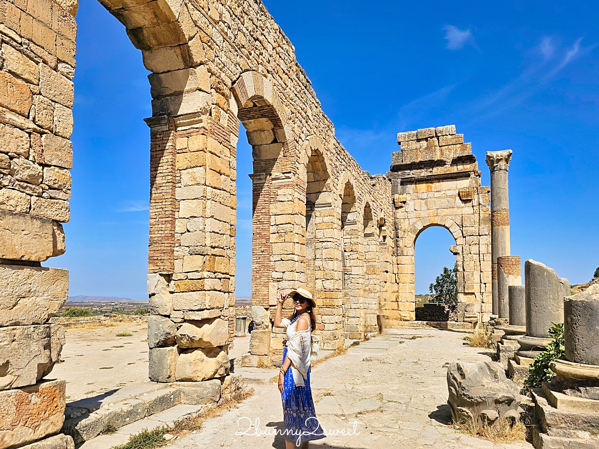 摩洛哥千年古城奇蹟！【瓦魯比利斯 Volubilis】世界遺產羅馬古城遺跡全攻略 @兔兒毛毛姊妹花