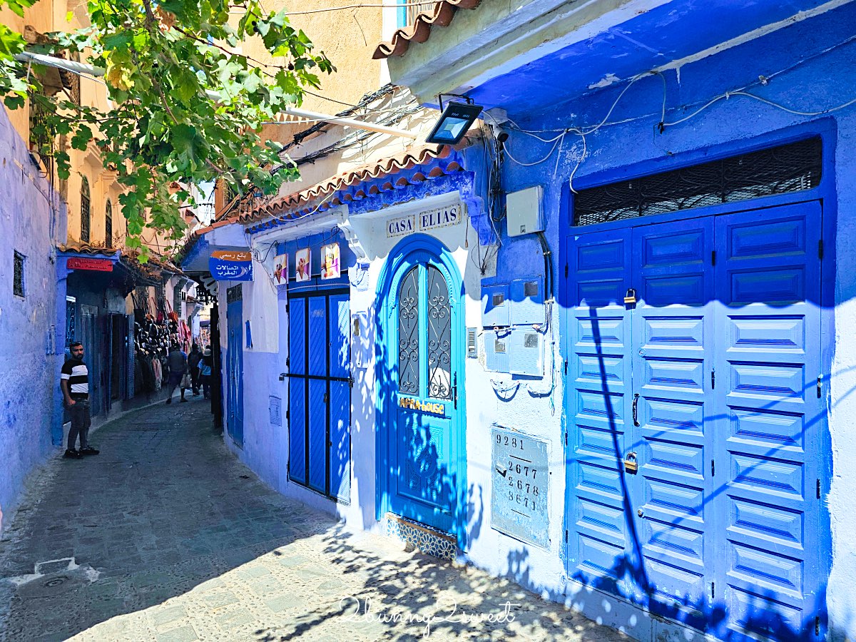 摩洛哥【舍夫沙萬 Chefchaouen】世界最夢幻藍色山城，必拍打卡點、必買伴手禮全攻略 @兔兒毛毛姊妹花