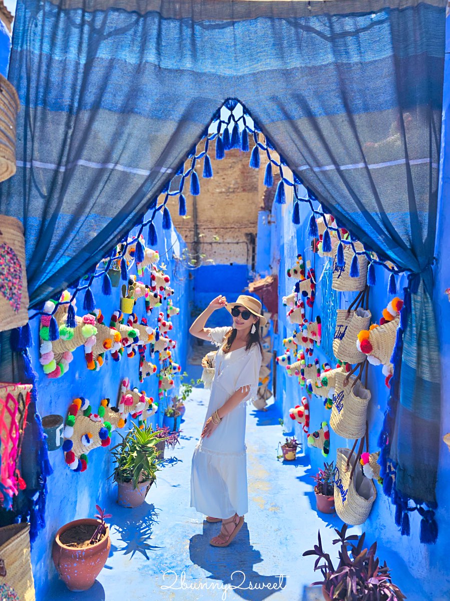 摩洛哥【舍夫沙萬 Chefchaouen】世界最夢幻藍色山城，必拍打卡點、必買伴手禮全攻略 @兔兒毛毛姊妹花