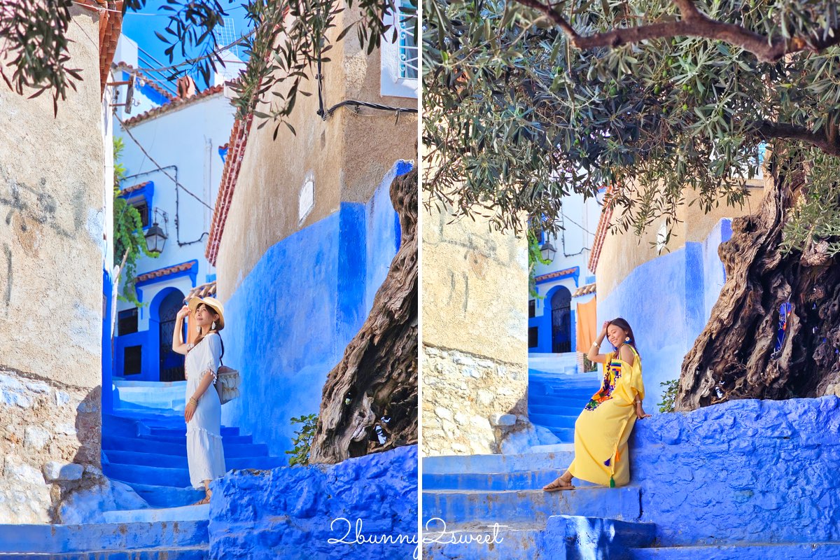 摩洛哥【舍夫沙萬 Chefchaouen】世界最夢幻藍色山城，必拍打卡點、必買伴手禮全攻略 @兔兒毛毛姊妹花