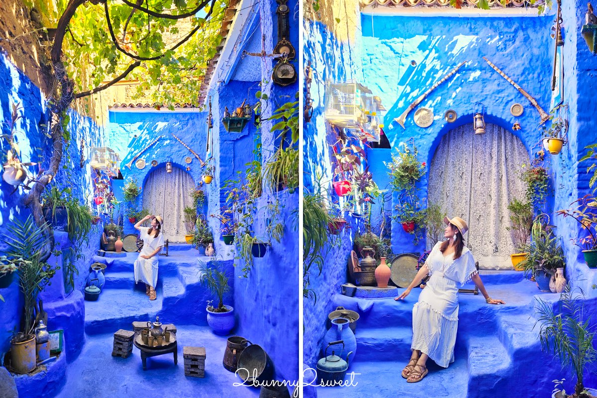 摩洛哥【舍夫沙萬 Chefchaouen】世界最夢幻藍色山城，必拍打卡點、必買伴手禮全攻略 @兔兒毛毛姊妹花