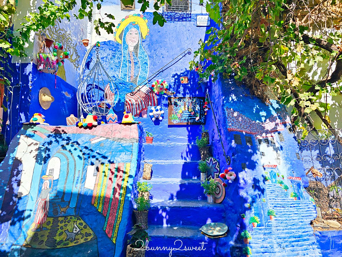 摩洛哥【舍夫沙萬 Chefchaouen】世界最夢幻藍色山城，必拍打卡點、必買伴手禮全攻略 @兔兒毛毛姊妹花