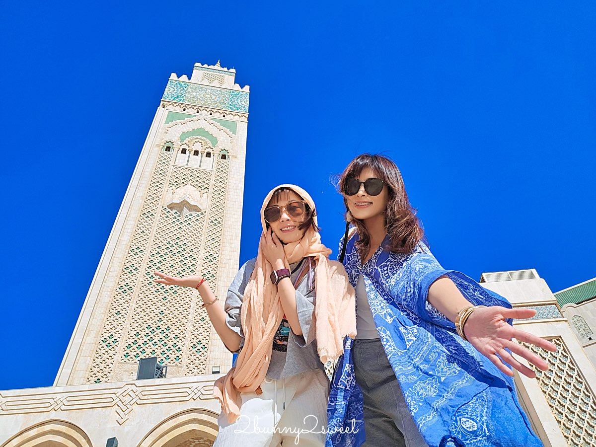 摩洛哥【哈桑二世清真寺 Hassan II Mosque】卡薩布蘭卡必訪壯麗海上清真寺 @兔兒毛毛姊妹花