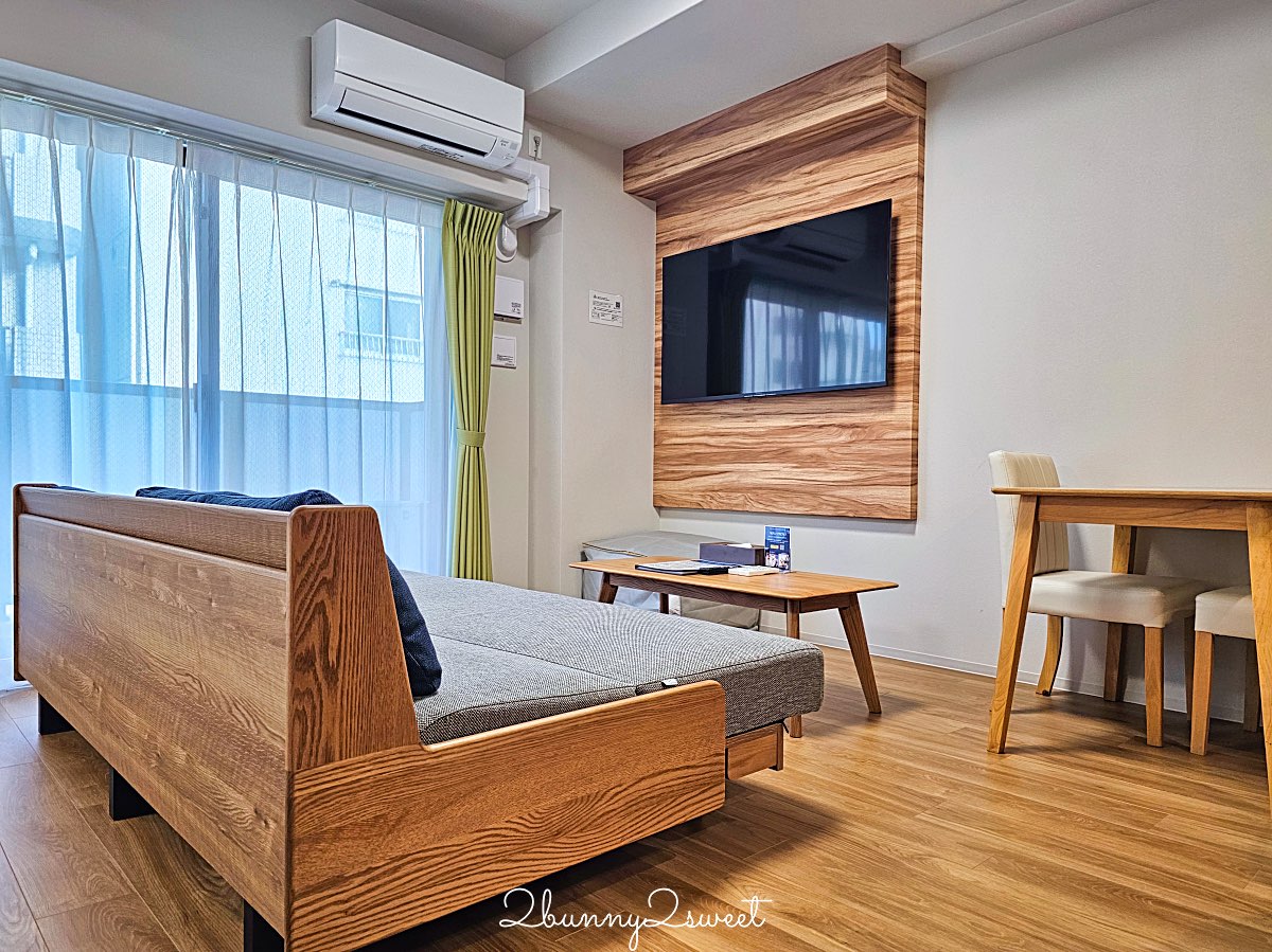 大阪全新開幕公寓式飯店【艾思利德酒店難波道頓堀東 ESLEAD HOTEL Namba Dotonbori East】大空間附廚房、洗衣機超便利！ @兔兒毛毛姊妹花