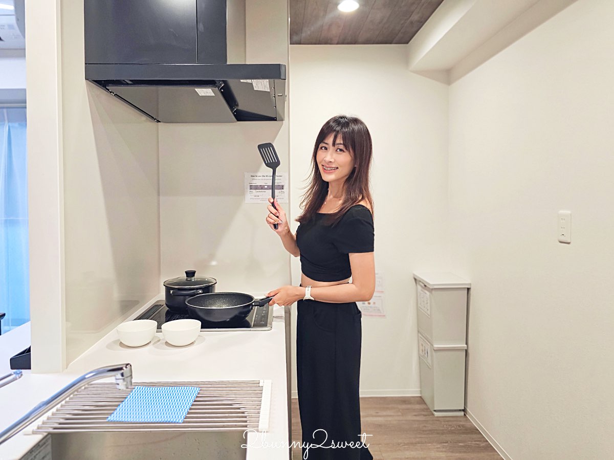大阪全新開幕公寓式飯店【艾思利德酒店難波道頓堀東 ESLEAD HOTEL Namba Dotonbori East】大空間附廚房、洗衣機超便利！ @兔兒毛毛姊妹花
