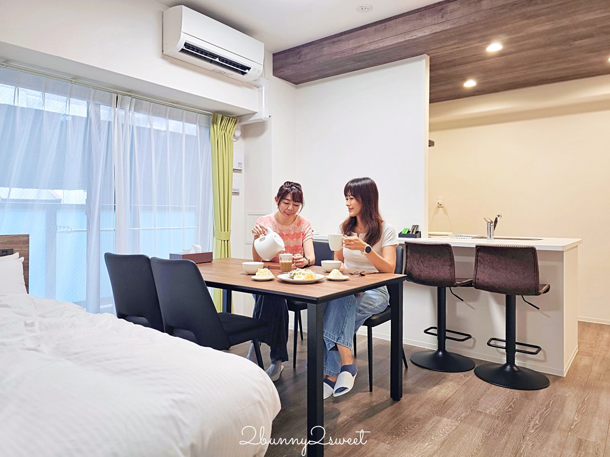 大阪全新開幕公寓式飯店【艾思利德酒店難波道頓堀東 ESLEAD HOTEL Namba Dotonbori East】大空間附廚房、洗衣機超便利！ @兔兒毛毛姊妹花