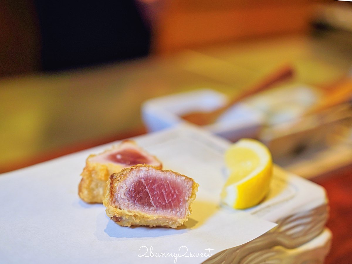 大阪美食【天婦羅天山】法善寺橫丁米其林等級天婦羅：現炸職人秀 × 嚴選旬味食材 × 二樓清酒吧 AWA 氛圍滿點！ @兔兒毛毛姊妹花