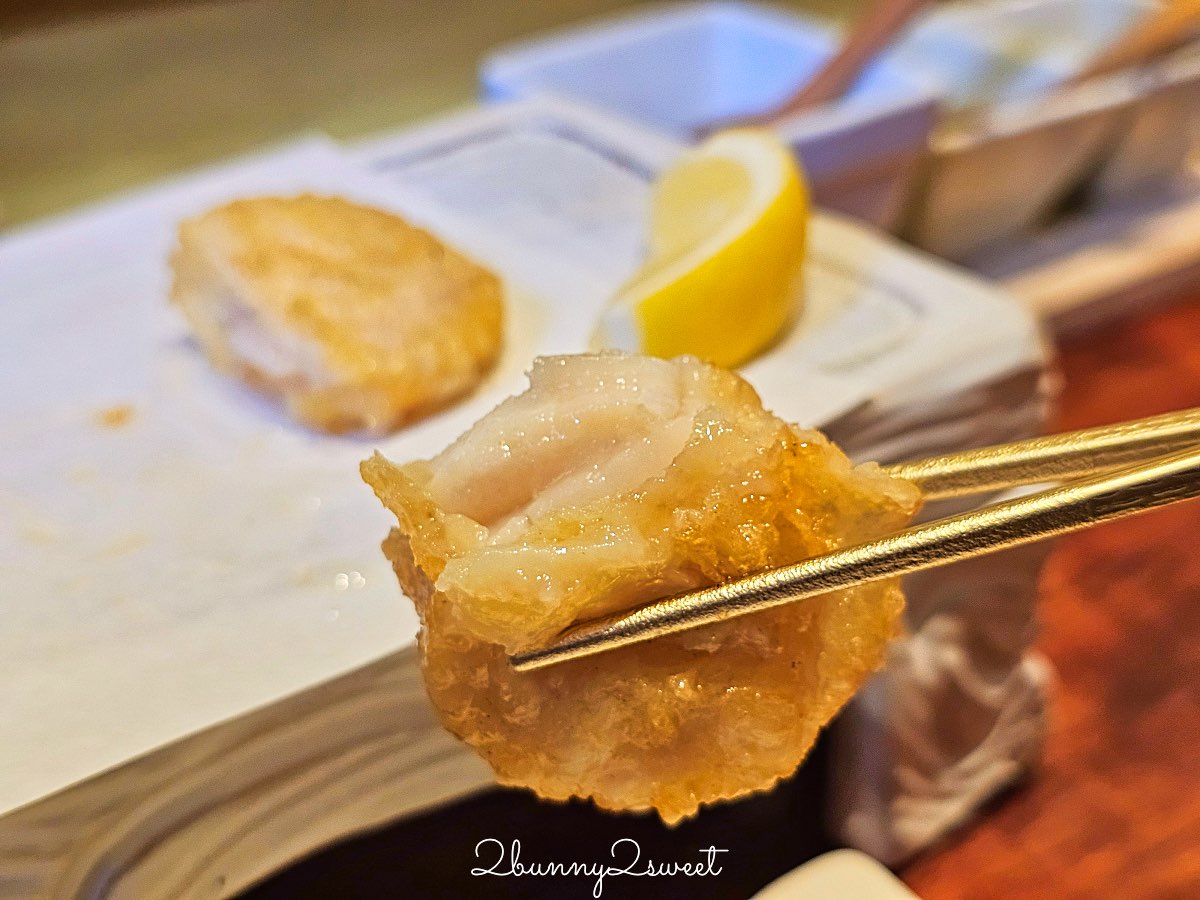 大阪美食【天婦羅天山】法善寺橫丁米其林等級天婦羅：現炸職人秀 × 嚴選旬味食材 × 二樓清酒吧 AWA 氛圍滿點！ @兔兒毛毛姊妹花