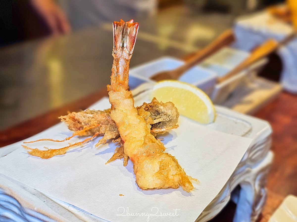 大阪美食【天婦羅天山】法善寺橫丁米其林等級天婦羅：現炸職人秀 × 嚴選旬味食材 × 二樓清酒吧 AWA 氛圍滿點！ @兔兒毛毛姊妹花