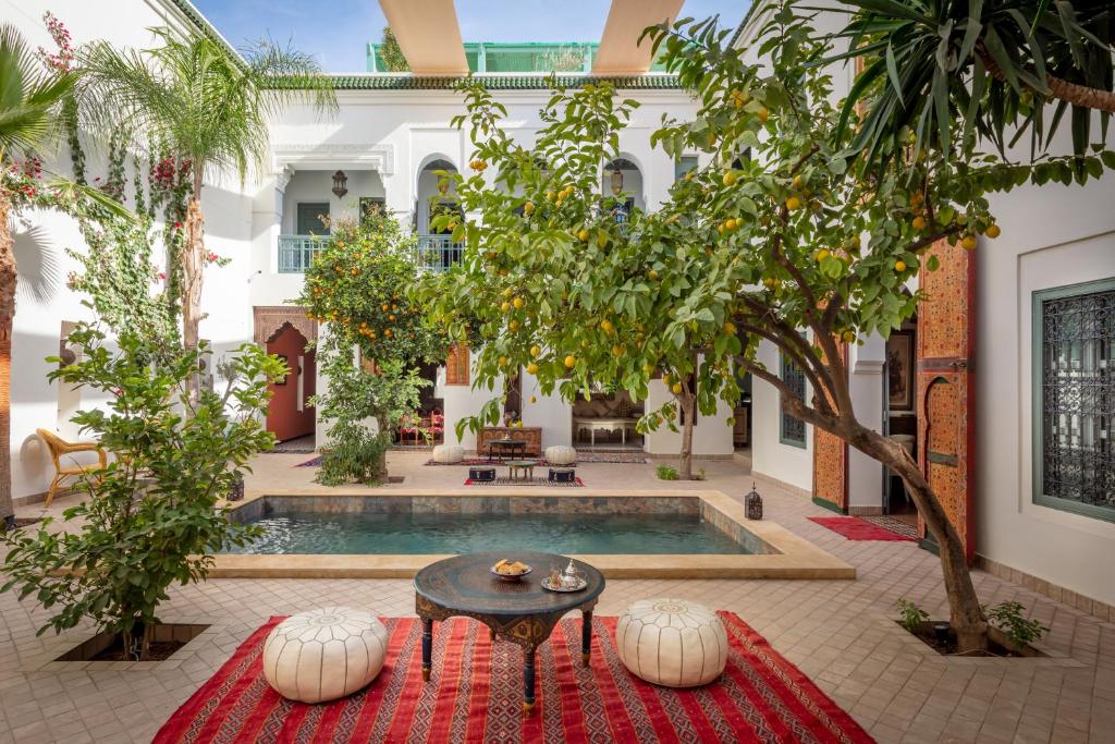 摩洛哥【Riad Les Remparts de La Kasbah】馬拉喀什老城區絕美花園傳統庭院旅館開箱 @兔兒毛毛姊妹花