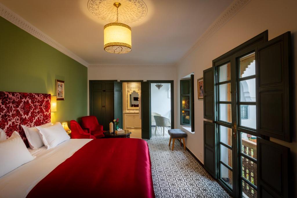 摩洛哥【Riad Les Remparts de La Kasbah】馬拉喀什老城區絕美花園傳統庭院旅館開箱 @兔兒毛毛姊妹花