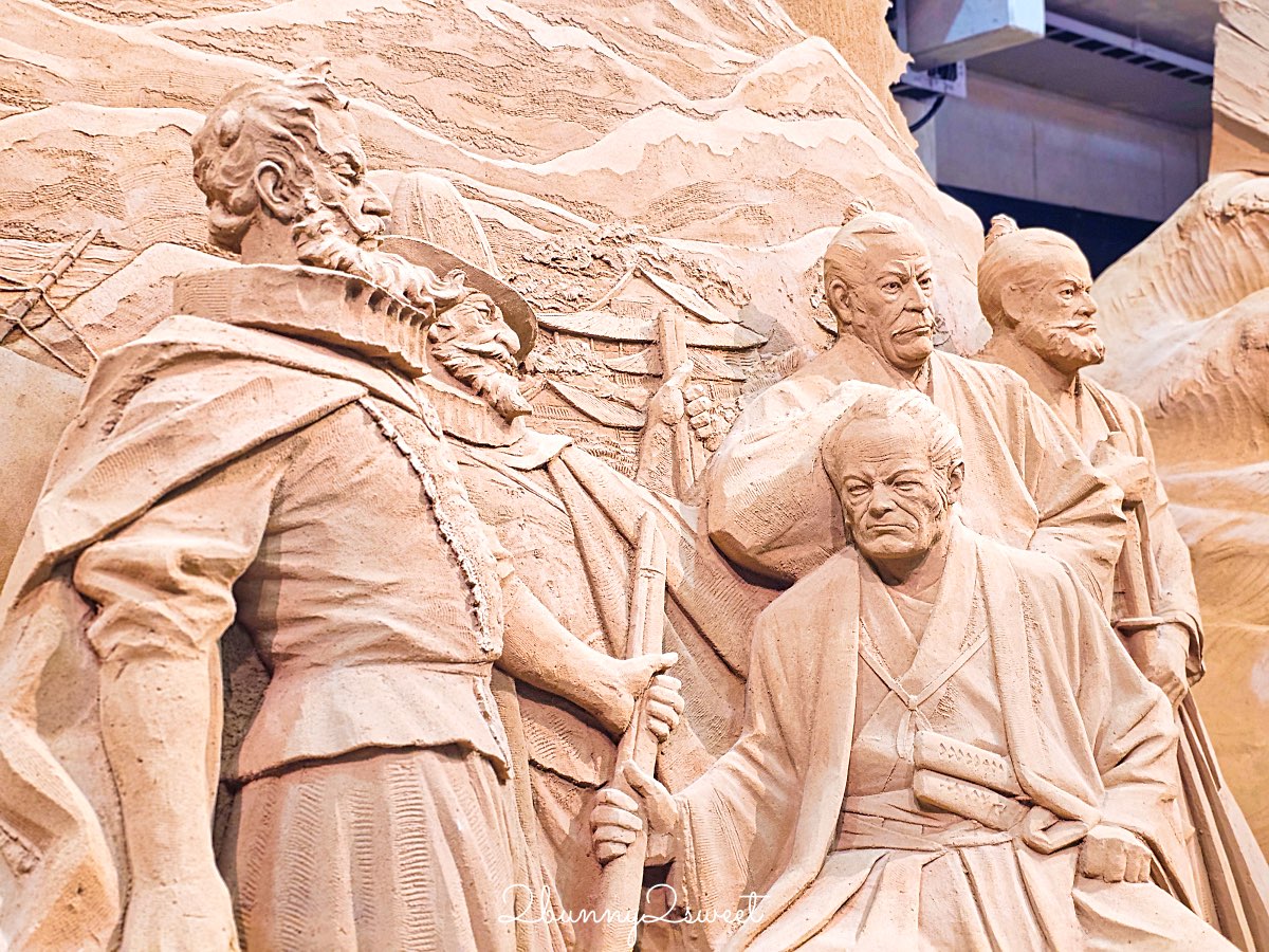 【砂之美術館】鳥取必訪景點：世界唯一室內砂雕美術館！展覽亮點、門票、交通、周邊景點一次看 @兔兒毛毛姊妹花