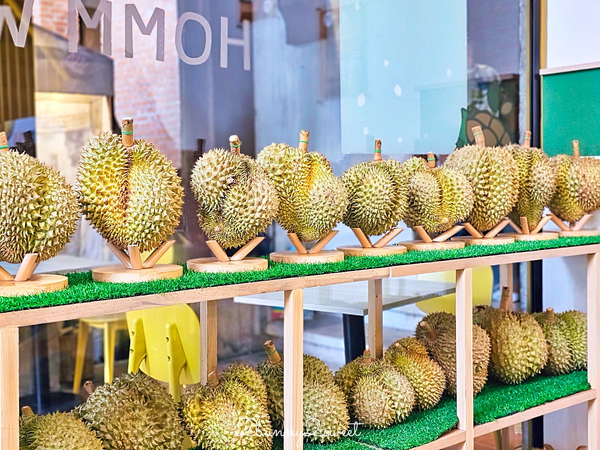 清邁美食【Homm Wan Durian Cafe】尼曼一號最夯榴槤甜品店！榴槤控必吃刨冰、榴槤糯米飯 @兔兒毛毛姊妹花