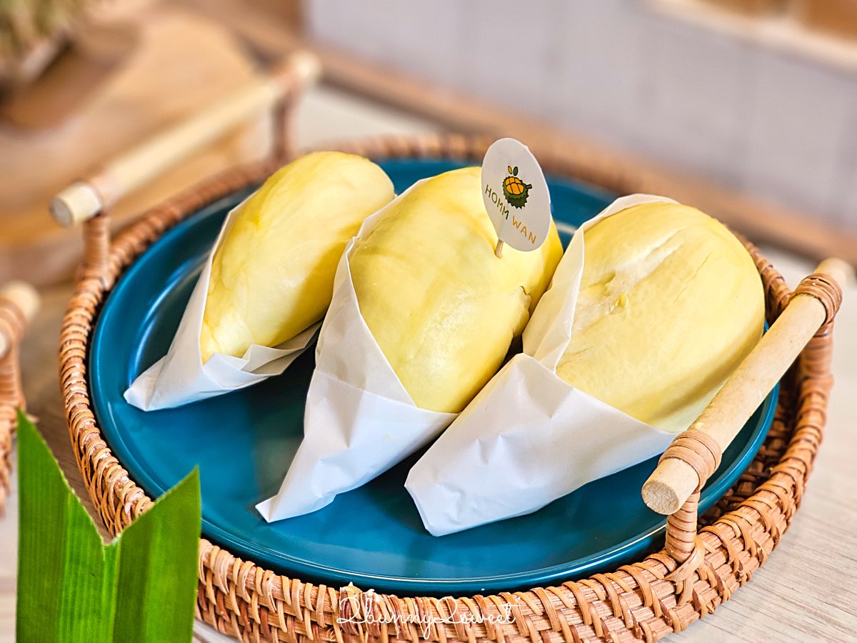 清邁美食【Homm Wan Durian Cafe】尼曼一號最夯榴槤甜品店！榴槤控必吃刨冰、榴槤糯米飯 @兔兒毛毛姊妹花