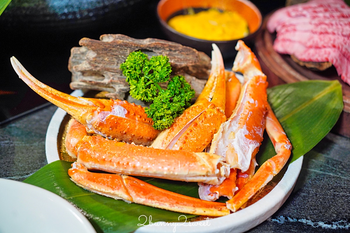 【二本松涮涮屋】台北頂級涮涮鍋開箱～日本活體帝王蟹松葉蟹、和牛、桌邊服務、代訂花束一次到位 @兔兒毛毛姊妹花