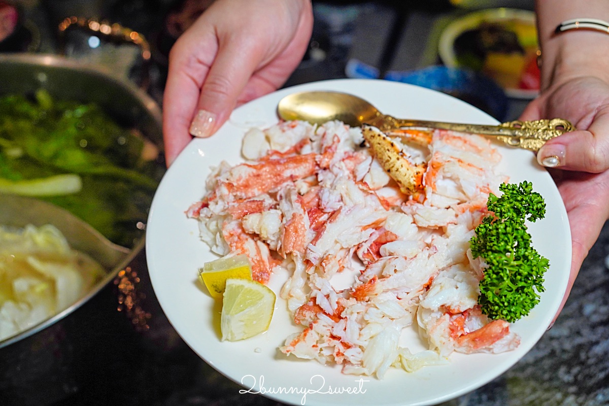 【二本松涮涮屋】台北頂級涮涮鍋開箱～日本活體帝王蟹松葉蟹、和牛、桌邊服務、代訂花束一次到位 @兔兒毛毛姊妹花