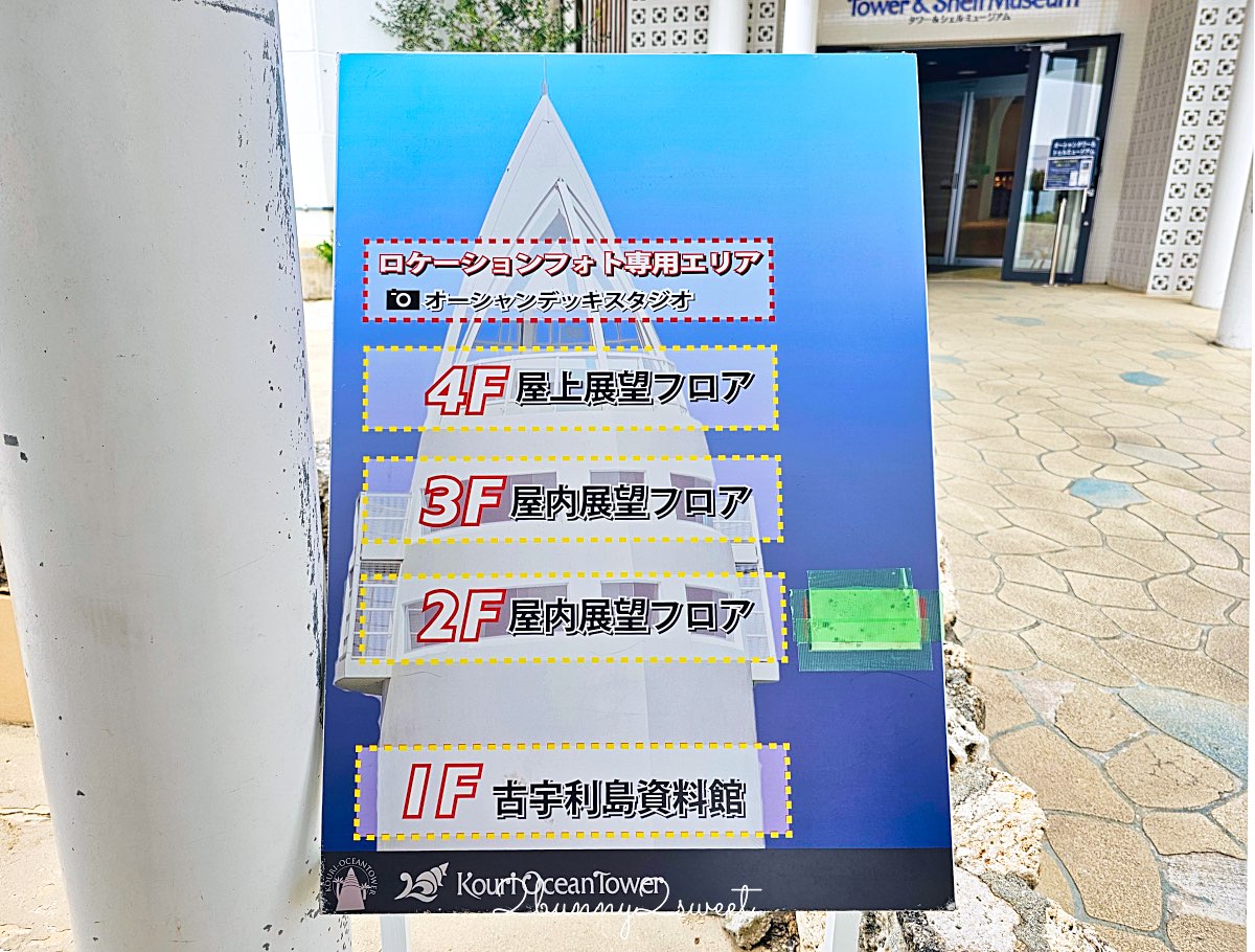 【古宇利海洋塔】室內看海＋戶外展望台一次收錄古宇利大橋全景，親子也適合的北部景點 @兔兒毛毛姊妹花