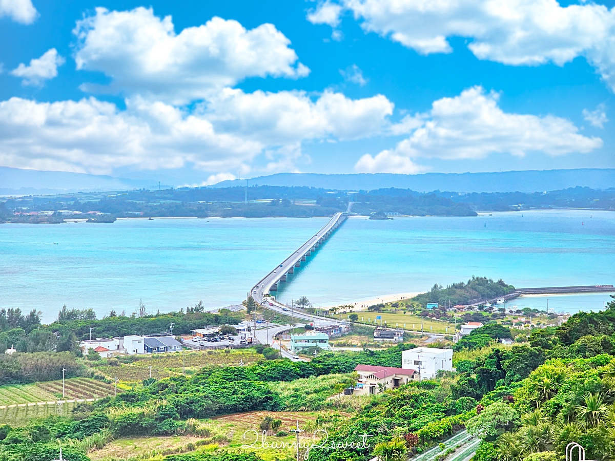 【古宇利海洋塔】室內看海＋戶外展望台一次收錄古宇利大橋全景，親子也適合的北部景點 @兔兒毛毛姊妹花
