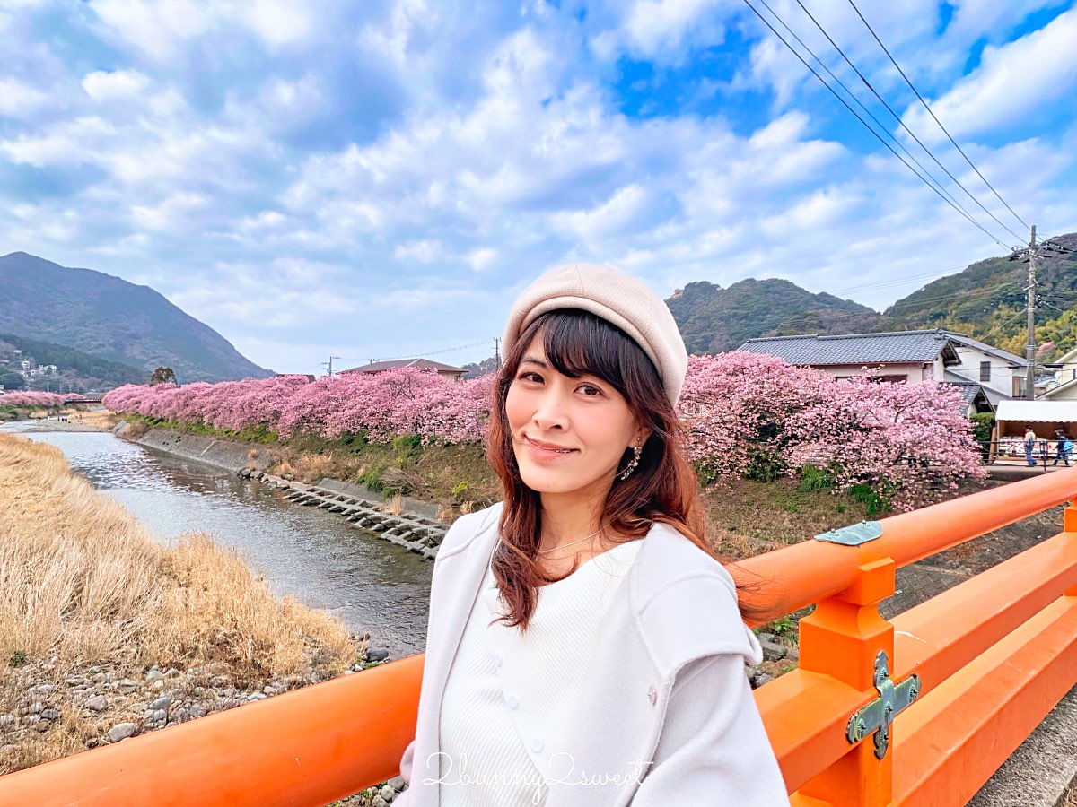 【靜岡伊豆河津町賞櫻】河津櫻花祭攻略：最佳賞花時間、河津川4公里櫻花並木、交通方式 @兔兒毛毛姊妹花