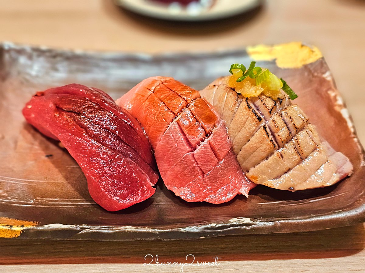 【廻転鮨 銀座おのでら 大阪店】銀座米其林壽司店平價版分店，心齋橋必吃壽司、黑鮪魚太強 @兔兒毛毛姊妹花