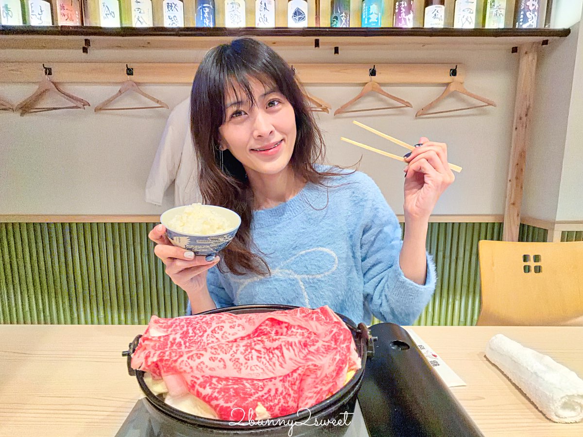 【大阪日本橋鶴屋 TSURUYA】黑門市場旁高CP值和牛壽喜燒/涮涮鍋！1980円一人一鍋午餐太狂 @兔兒毛毛姊妹花