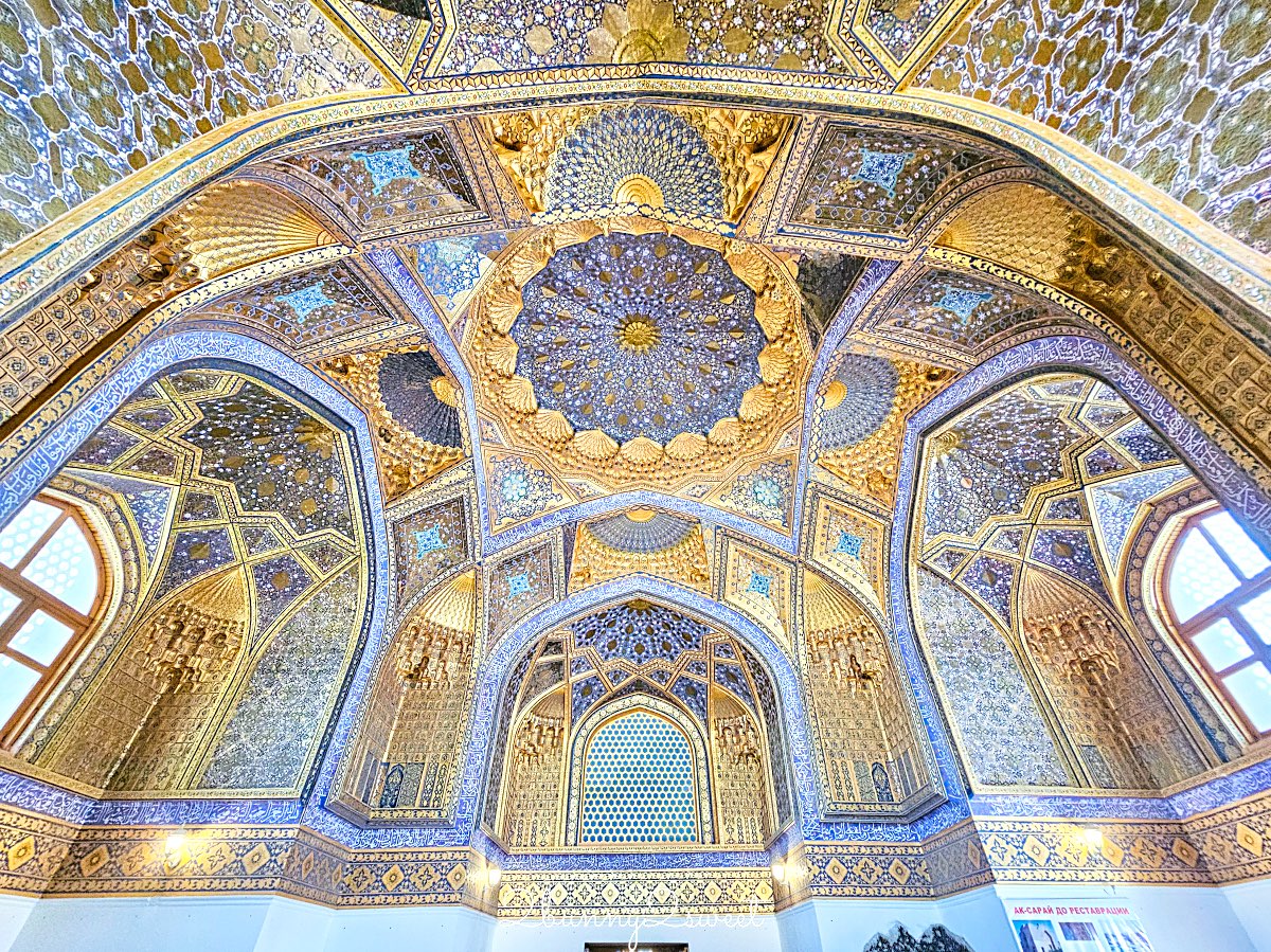 【阿克薩萊陵墓 Aksaray Mausoleum】撒馬爾罕低調外觀卻藏金碧輝煌穹頂，帖木兒時代最驚艷的隱藏版陵墓 @兔兒毛毛姊妹花