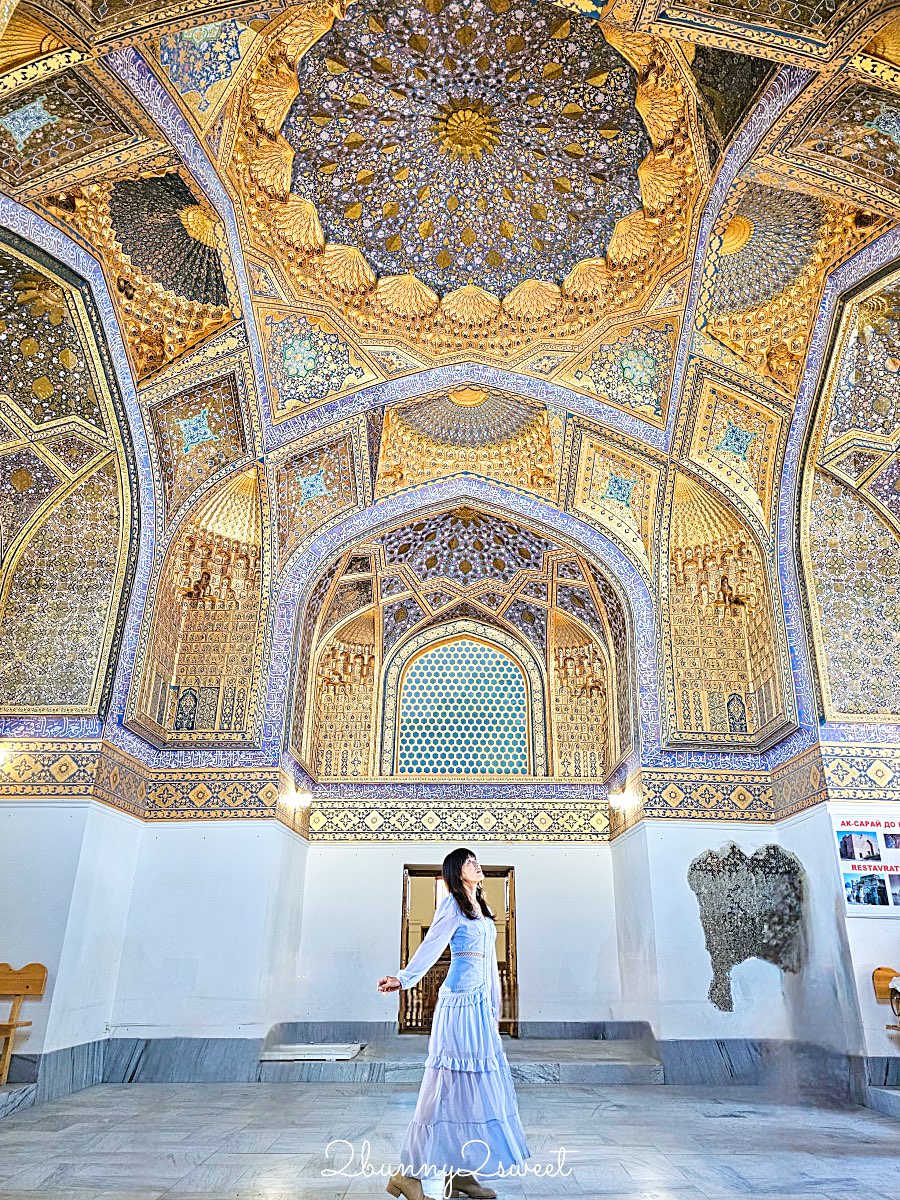 【阿克薩萊陵墓 Aksaray Mausoleum】撒馬爾罕低調外觀卻藏金碧輝煌穹頂，帖木兒時代最驚艷的隱藏版陵墓 @兔兒毛毛姊妹花