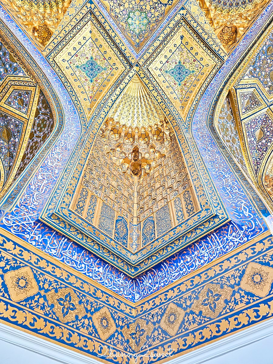 【阿克薩萊陵墓 Aksaray Mausoleum】撒馬爾罕低調外觀卻藏金碧輝煌穹頂，帖木兒時代最驚艷的隱藏版陵墓 @兔兒毛毛姊妹花