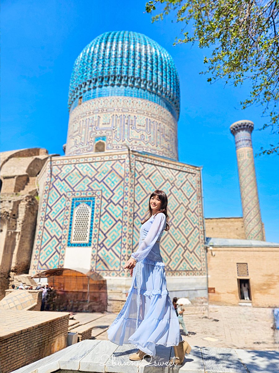 【帖木兒陵墓 Gur-e-Amir】薩馬爾罕必訪藍色穹頂地標，帖木兒長眠之地與中亞最華麗陵墓 @兔兒毛毛姊妹花