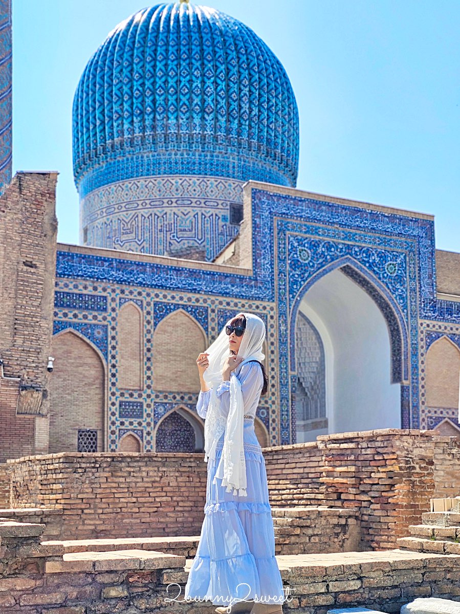 【帖木兒陵墓 Gur-e-Amir】薩馬爾罕必訪藍色穹頂地標，帖木兒長眠之地與中亞最華麗陵墓 @兔兒毛毛姊妹花