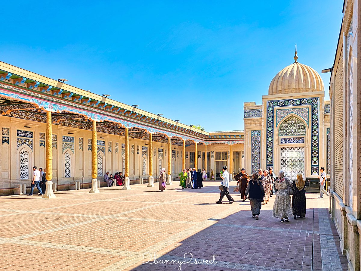 【哈茲拉希茲爾清真寺 Hazrat Khizr Mosque】撒馬爾罕拍比比哈藍清真寺最佳視角，首任總統陵寢也在這 @兔兒毛毛姊妹花