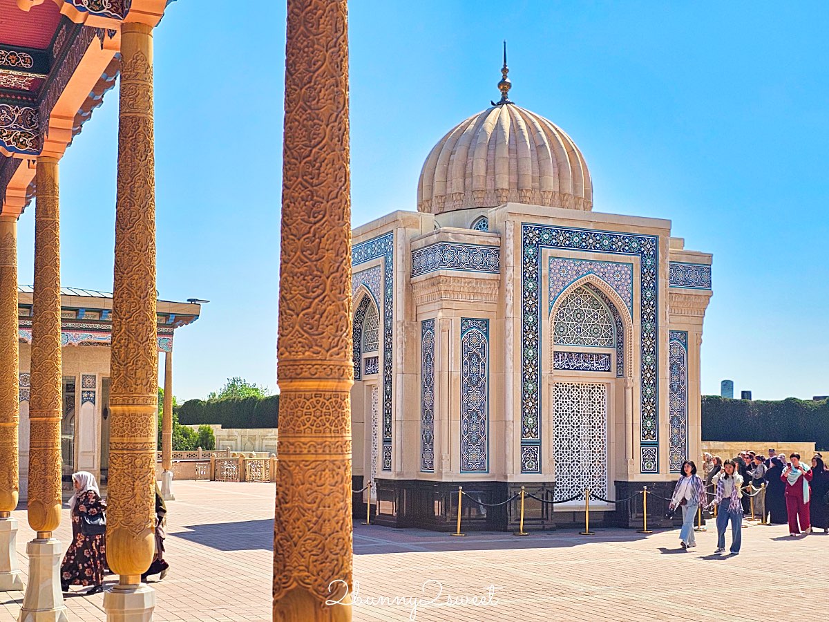 【哈茲拉希茲爾清真寺 Hazrat Khizr Mosque】撒馬爾罕拍比比哈藍清真寺最佳視角，首任總統陵寢也在這 @兔兒毛毛姊妹花