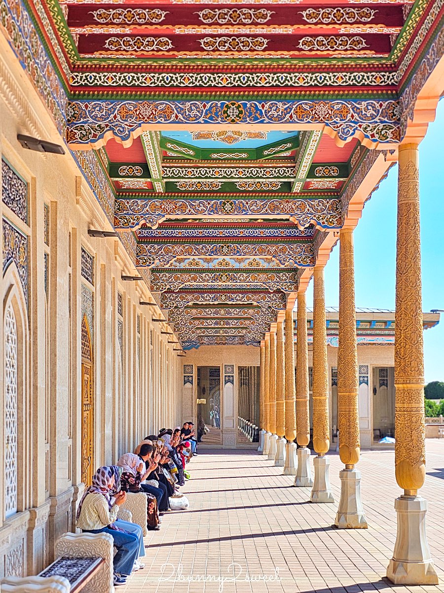 【哈茲拉希茲爾清真寺 Hazrat Khizr Mosque】撒馬爾罕拍比比哈藍清真寺最佳視角，首任總統陵寢也在這 @兔兒毛毛姊妹花