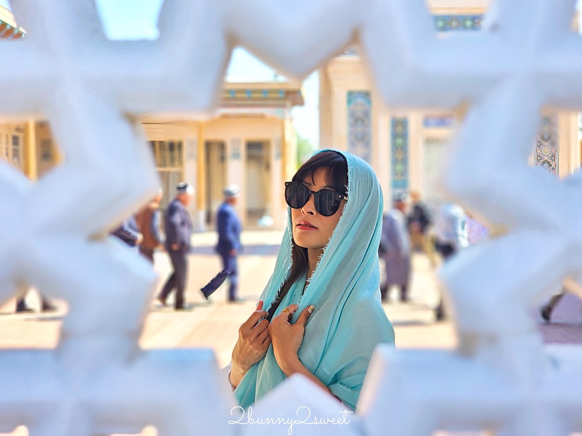 【哈茲拉希茲爾清真寺 Hazrat Khizr Mosque】撒馬爾罕拍比比哈藍清真寺最佳視角，首任總統陵寢也在這 @兔兒毛毛姊妹花