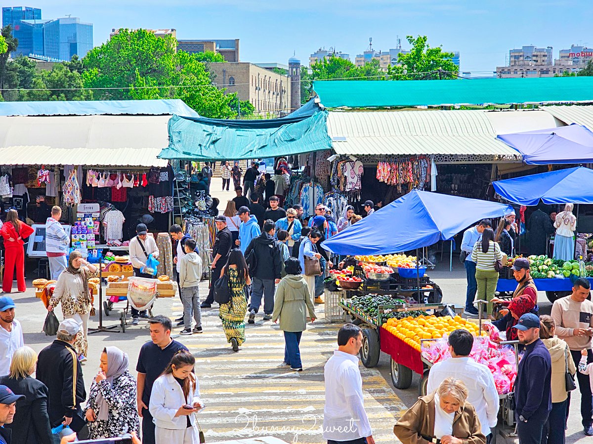 【Chorsu Bazaar 楚蘇市場】塔什干藍色穹頂市場必逛攻略：果乾比價、窯烤麵包與在地市集一次看 @兔兒毛毛姊妹花