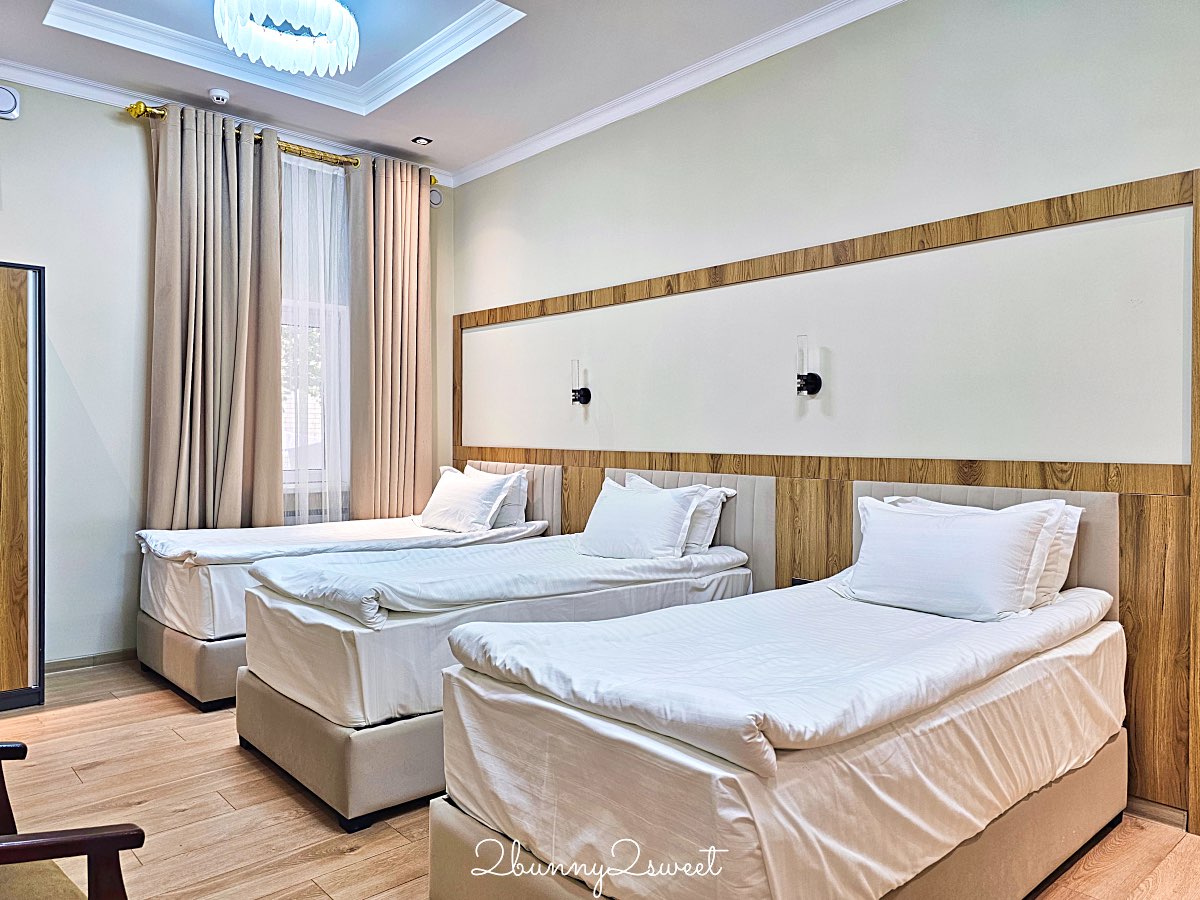 【阿爾坎奇飯店 Arkanchi Hotel】烏茲別克希瓦住宿推薦：古城伊欽&middot;卡拉內牆內高 CP 值景觀飯店 @兔兒毛毛姊妹花