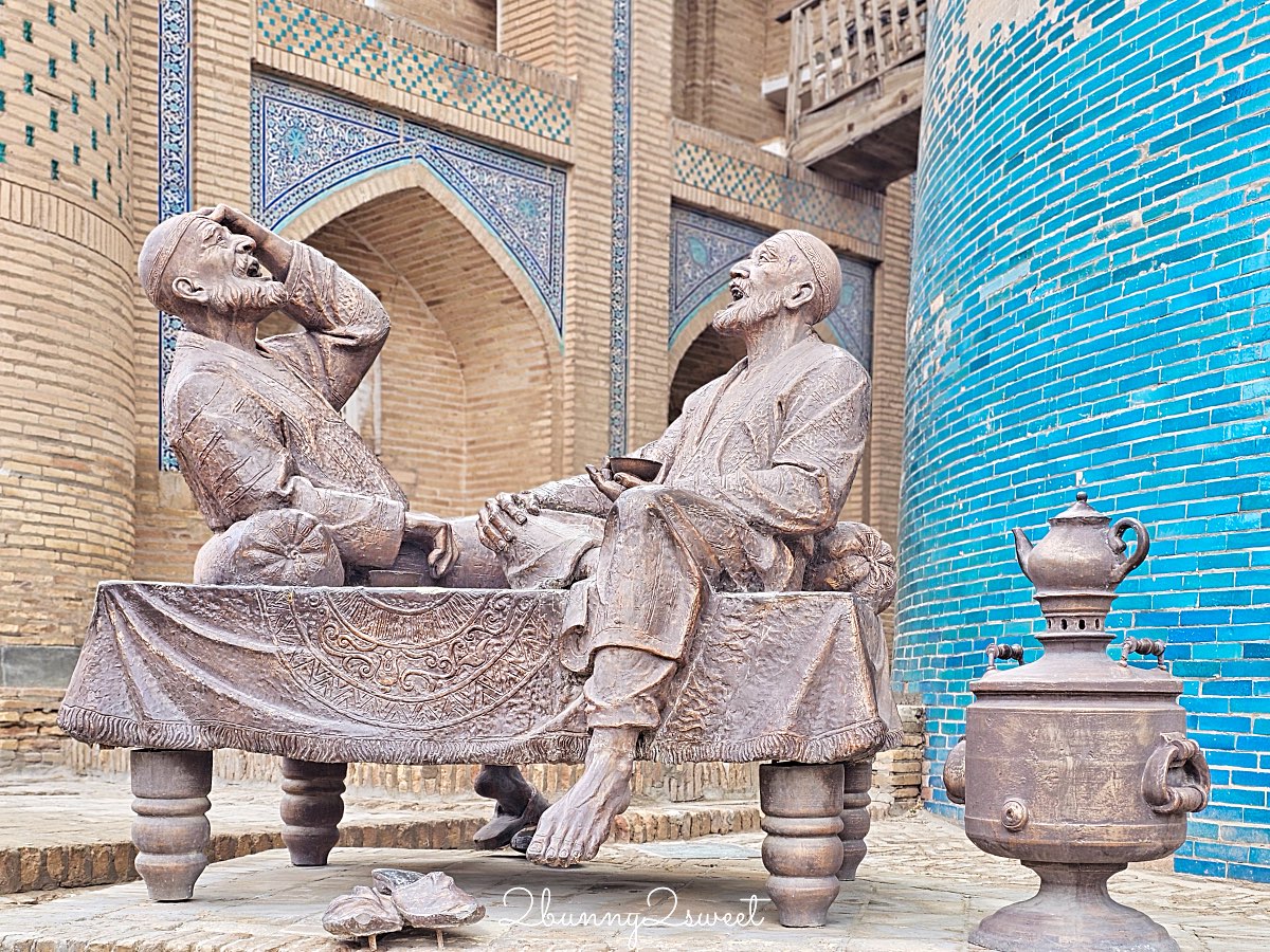 【希瓦卡爾塔米諾宣禮塔 Kalta Minor Minaret】29公尺藍色矮塔、未完成卻最經典的中亞地標 @兔兒毛毛姊妹花