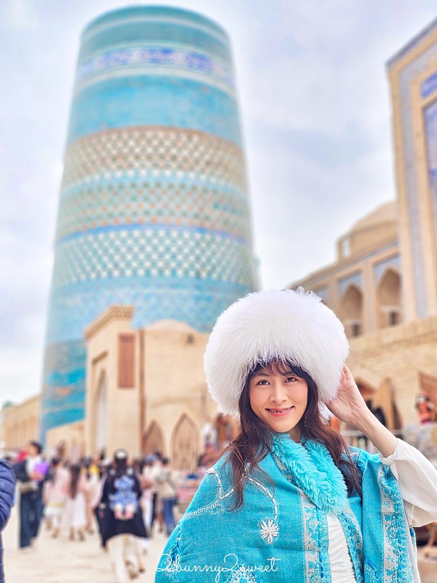 【希瓦卡爾塔米諾宣禮塔 Kalta Minor Minaret】29公尺藍色矮塔、未完成卻最經典的中亞地標 @兔兒毛毛姊妹花